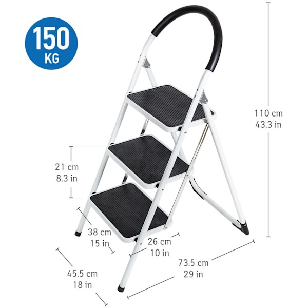 Tatkraft, Bold - Trappstege 110 cm Vit
