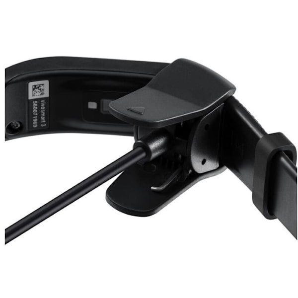 USB-laddningskabel med clip för Garmin Vivosmart 3 Svart