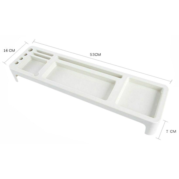 Skrivebordsopbevaring, 53 x 14 cm - Hvid White