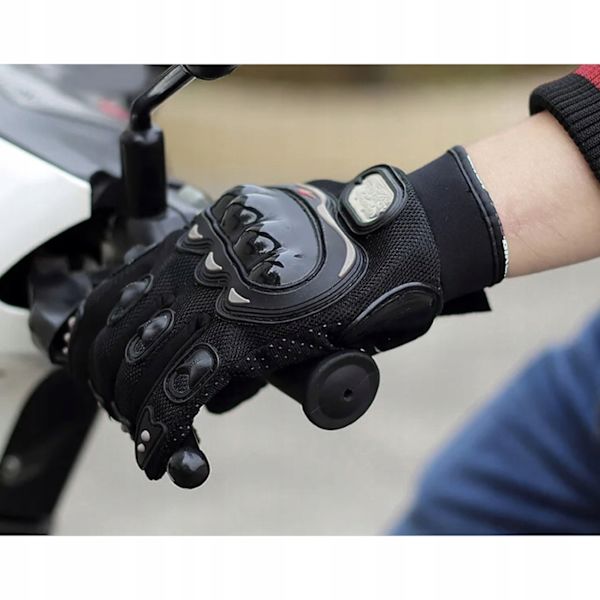 Mustat moottoripyörä käsineet XL Black one size