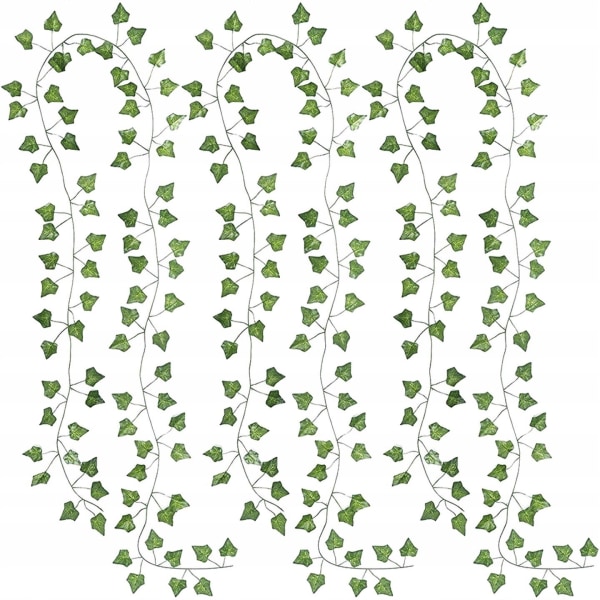 3x Kunstige plantegrene - Efeu Green