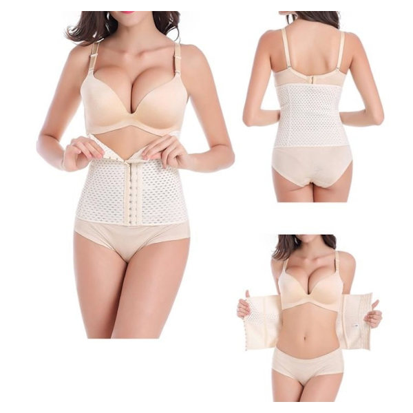 Træningskorset/Waist Trainer for Timeglasfigur - Beige Beige one size