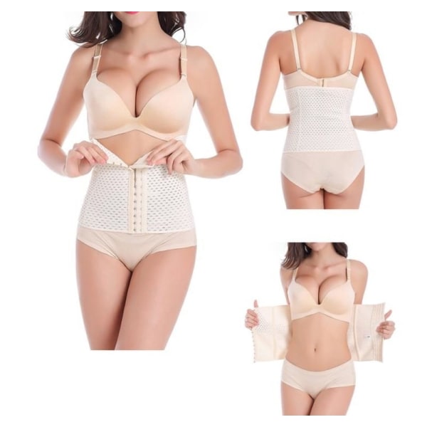 Treenikorsetti /Waist Trainer tiimalasifiguurin luomiseen, Musta Beige one size