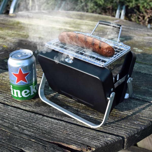 Bärbar Mini-Grill - Portfölj Svart
