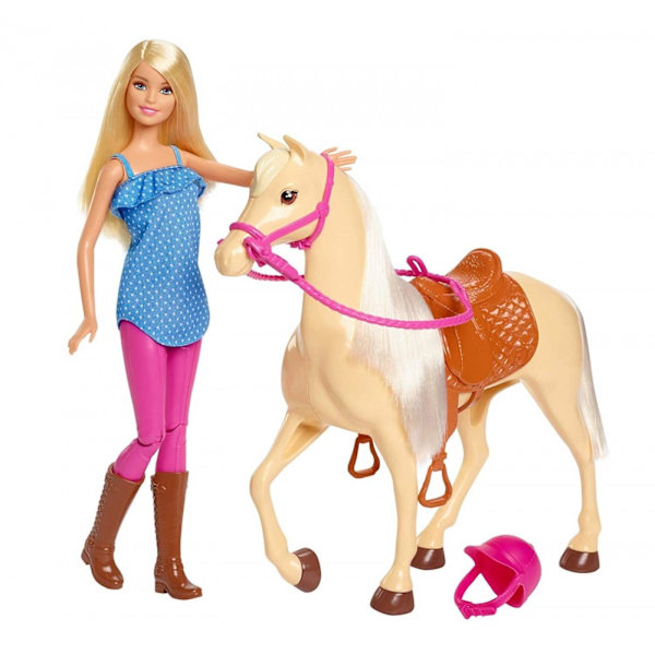 Barbie - Dukke og Hest Multicolor