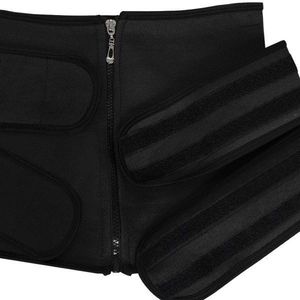 Waist Trainer Kahdella Hihnalla, Musta - XL Black XL