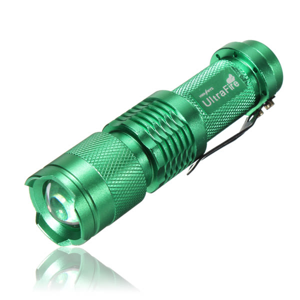 LED Ficklampa CREE Ultrafire - Grön Grön