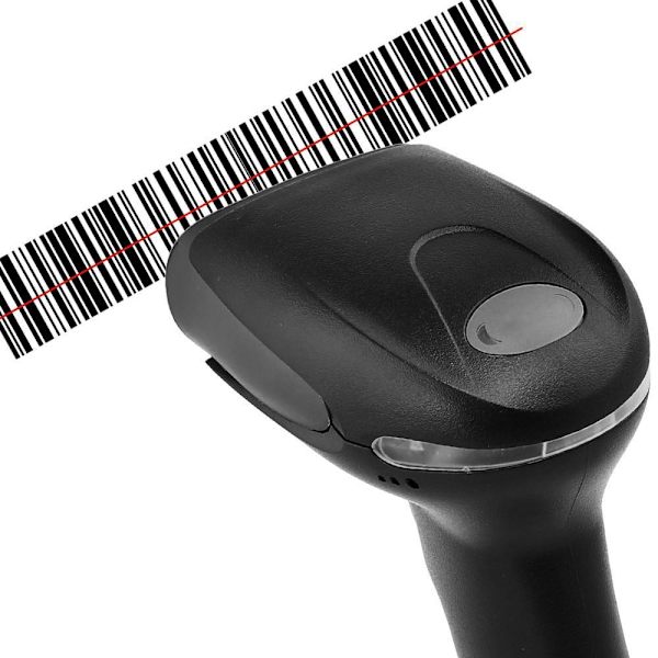 Stregkodelæser med USB til 1D-koder Black