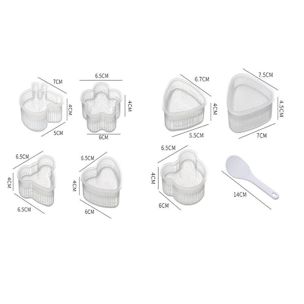 Sød form til ris - plastik Transparent