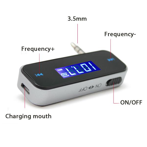 FM-Sändare - LCD Display Svart