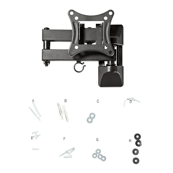 TV Väggfäste - Fullt Justerbart 13 - 27" 15 kg Svart