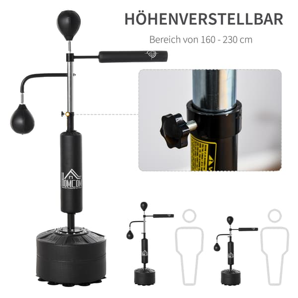 Stående Boxningsstativ med Reflexbollar, Justerbar
