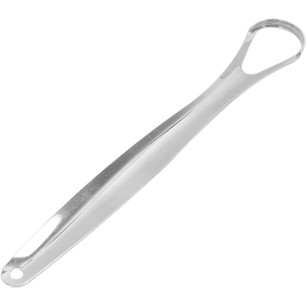 Genanvendelig tungeskraber - rustfrit stål Silver