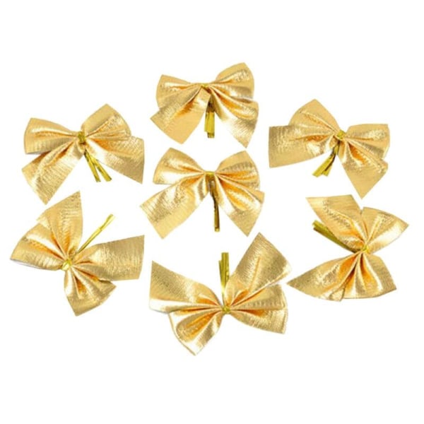 12 kpl rusetteja joulukoristeluun - Kulta Gold