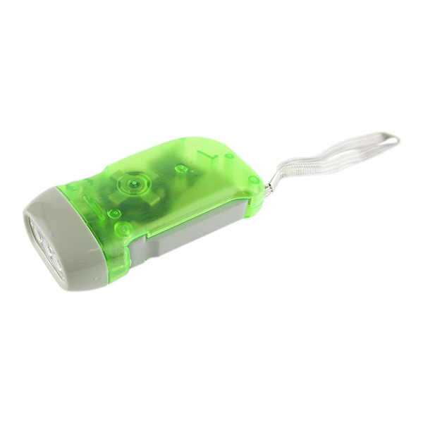 Handdriven LED Ficklampa - Grön Grön