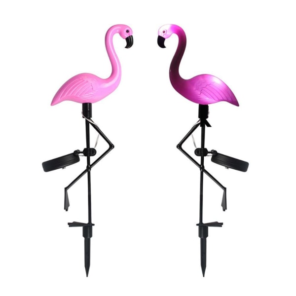 Solcellsdrivna Trädgårdslampor - Flamingo - 3 st Rosa