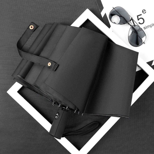 Paraply, Kompakt - 105 cm - Sort Black