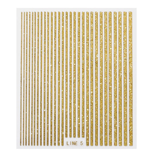 3D negletape - Guldglitter Gold