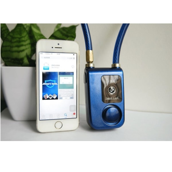 Smartlock - En lås uden Nøgle med Alarm, Android/iPhone Blue