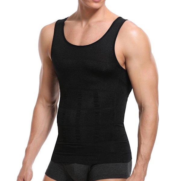 Kompressions Tanktop Mænd - Sort Black M