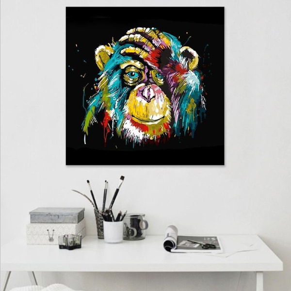 Kangasjuliste, Apina - 50 x 50 cm Multicolor