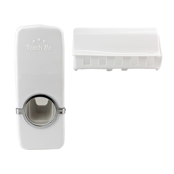 Tandpastadispenser med tandbørsteholder White