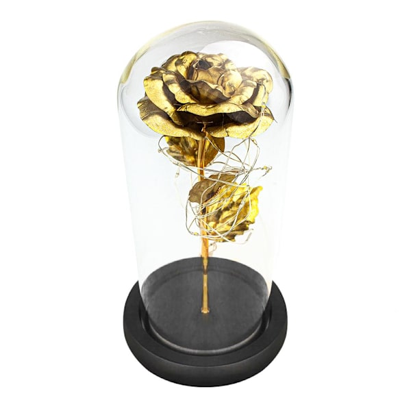 Evighedsrose med Lyskæde - Guld / Sort Gold
