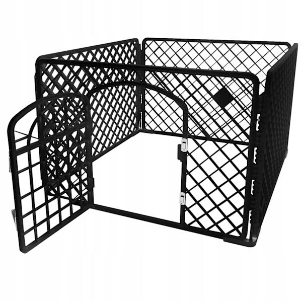 Legeplads til kæledyr - sort - 90 x 90 x 60 cm Black