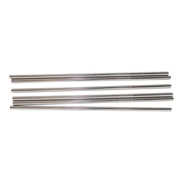 6x Suora Metallipillit - Hopea Silver