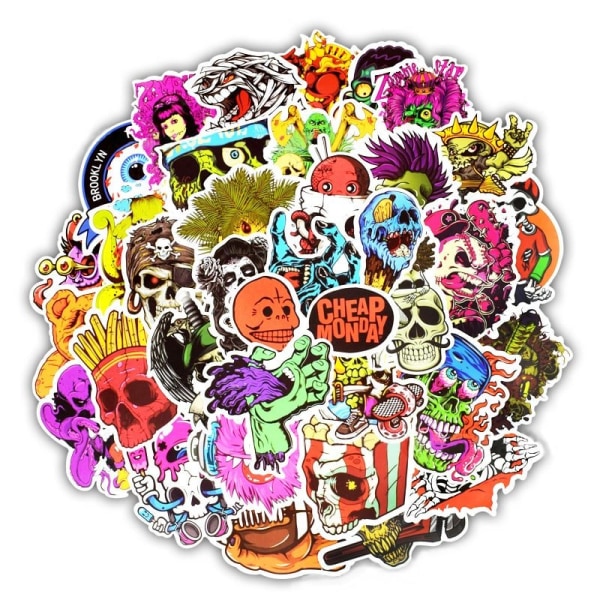 50x Klistermærker, Graffiti Multicolor