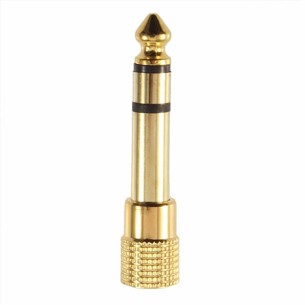 3,5 mm Hun- til 6,5 mm Han-adapter Gold