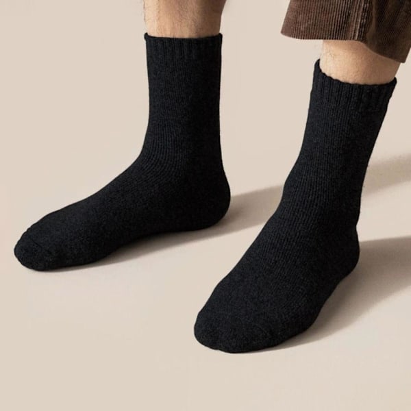 Strømper, Uld / Bomuld - Sort - Str. 38-40 Black