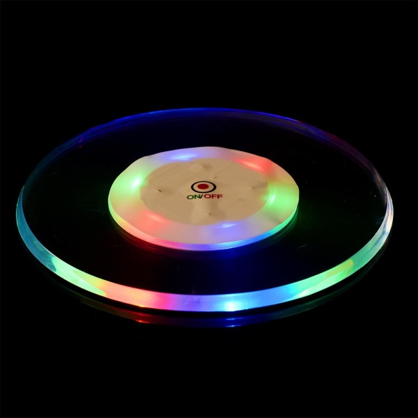 Glasbelægning med LED-belysning - 10 cm Multicolor