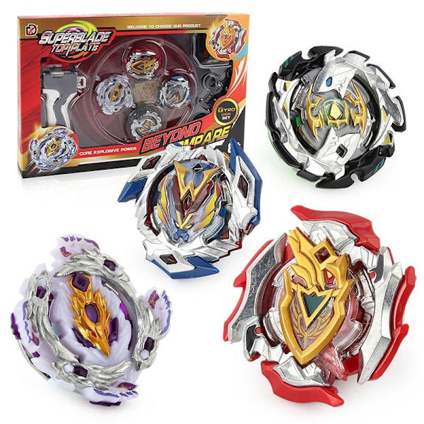 Superblade Top Plate battle set 4-pack - Punainen Multicolor