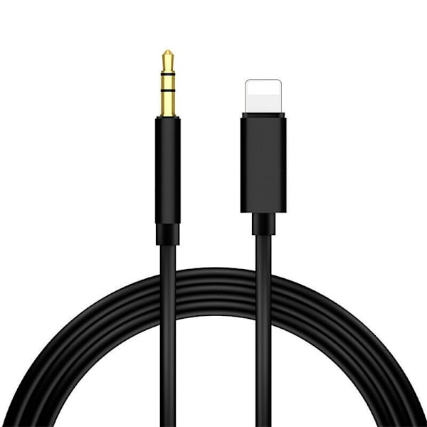 3.5 mm adapterkabel til Lightning Black