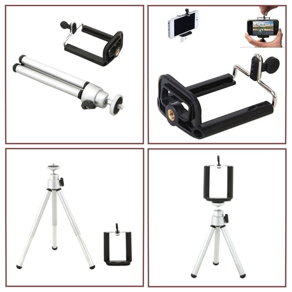 Mini Tripod för Mobiler - Silver Silver