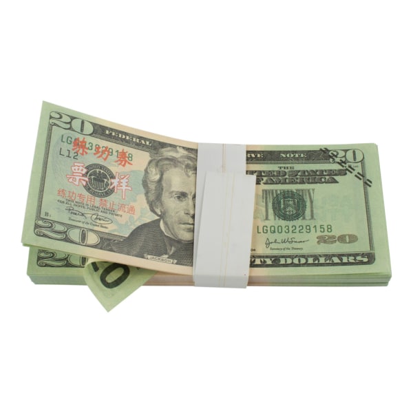 Leikkirahat - 20 Amerikan dollaria (100 seteliä) Grey