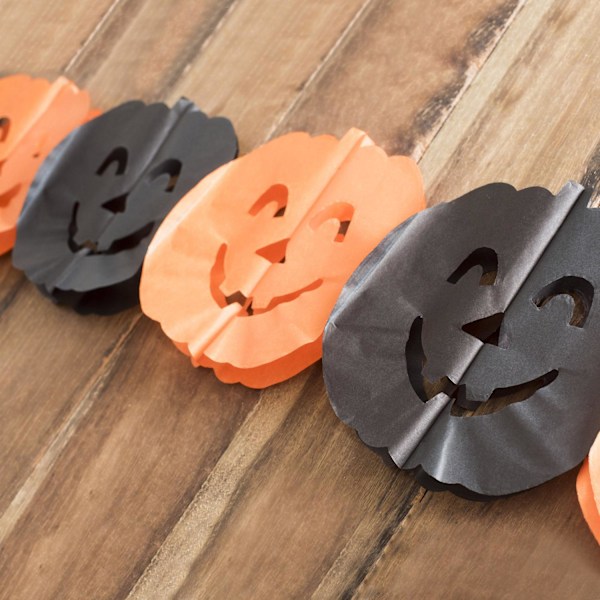 Girlang med Pumpor, Dekoration - Halloween Orange