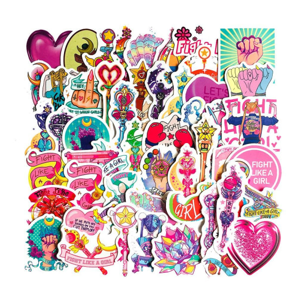 Pakke med Klistermærker - Girl Power Multicolor