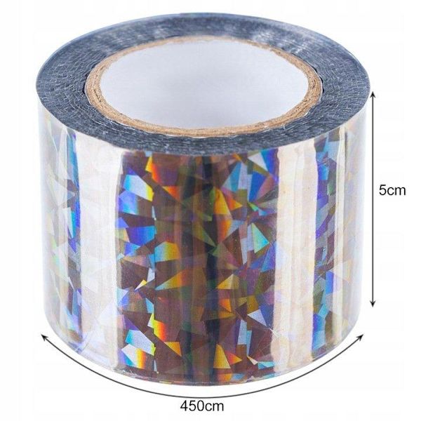 Lintuja karkottava heijastinnauha - 50 metriä Multicolor