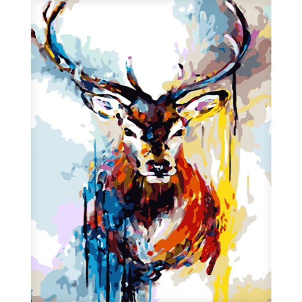 Lærredsplakat, Hjort - 60 x 75 cm Multicolor