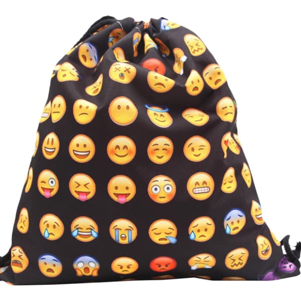 Klassinen jumppapussi Smiley-aiheella MultiColor #1