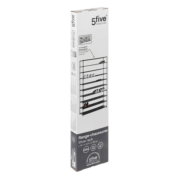 Skostativ - 10 hylder Grey
