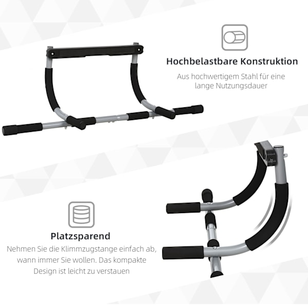 Multifunktionell Pull-Up Bar för Dörr, Stål/Skum