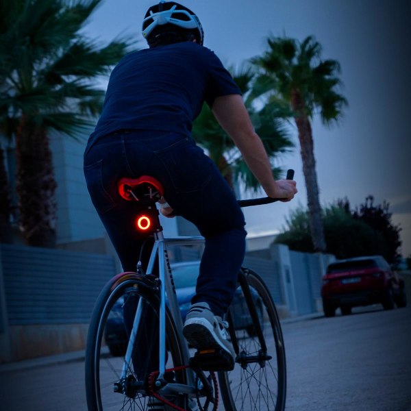 Baglygte til Cykel, LED - 5 Lystilstande Black