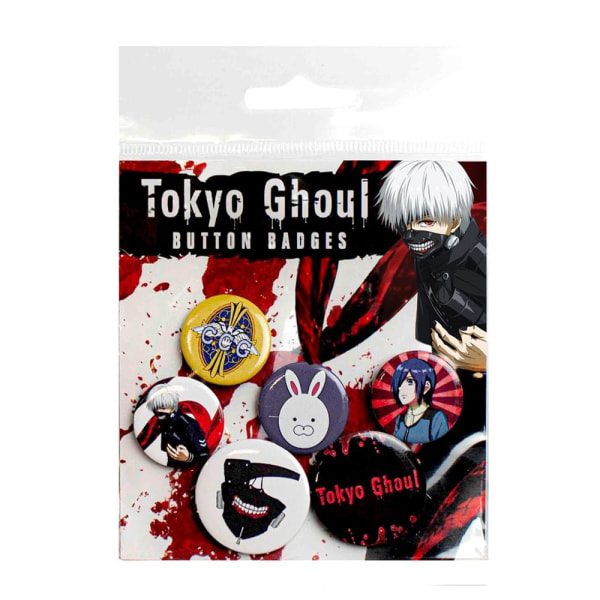 Tokyo Ghoul, 6x Pins multifärg
