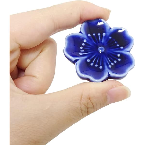 Blomsterformet hakkestøtte - blå - 2 stk Purple
