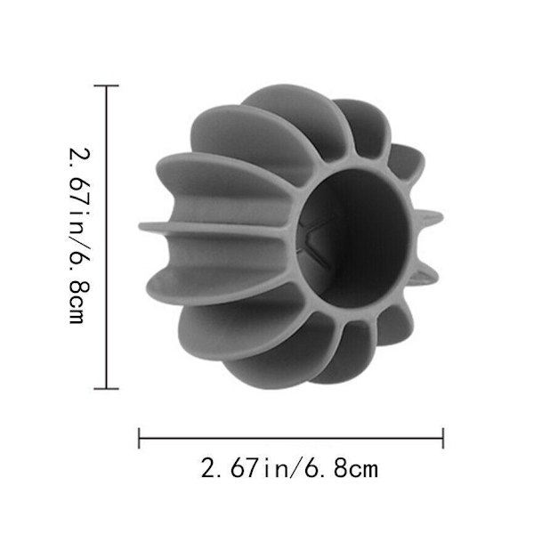 Vaskekugler af silikone - 3 stk Grey