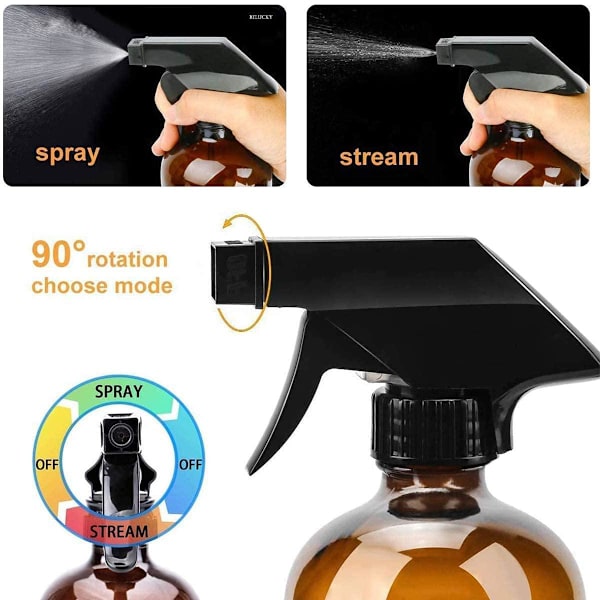 2x Lasinen Suihkepullo - 250 ml Brown