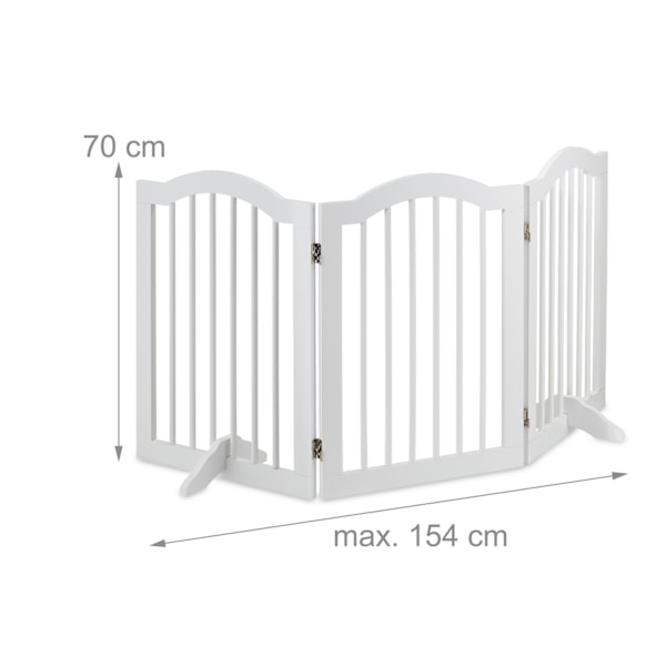 Valkoinen turvaportti 70 cm
